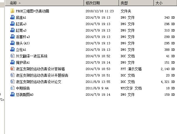 液压支架的运动仿真设计【带PROE三维+仿真动画】【8张CAD图纸】