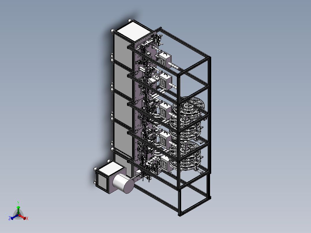 B18_自动插针机生产线、组合插针机正等轴测图