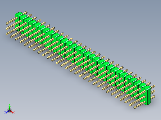 彩色公头100mil（2.54mm）系列-DS1021_green_3x29p_100mil_Type1_rev1.0