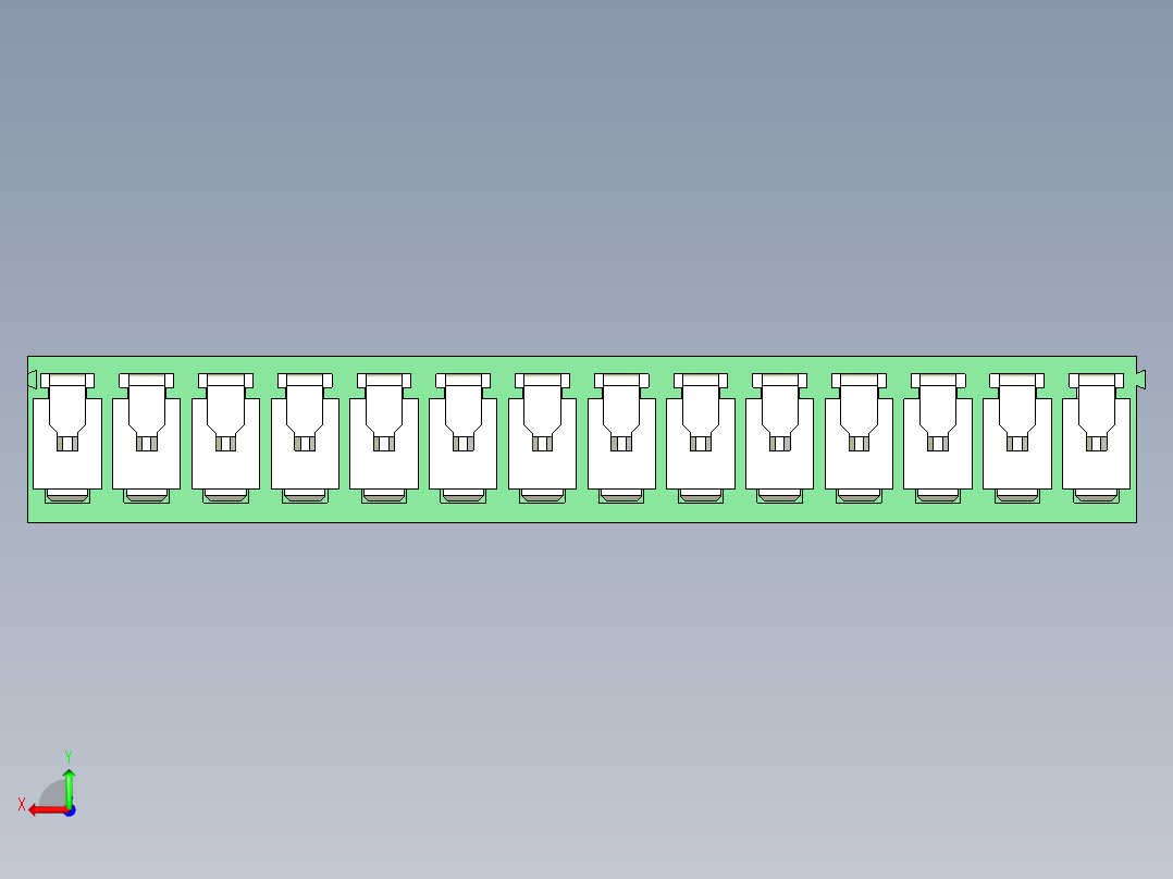 PCB Terminal Block 14 DEG381-3.5后视图