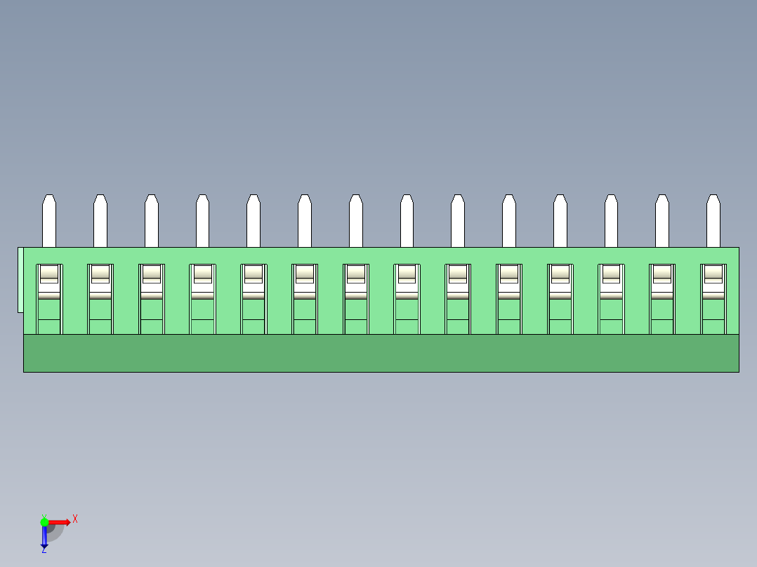 PCB Terminal Block 14 DEG381-3.5俯视图