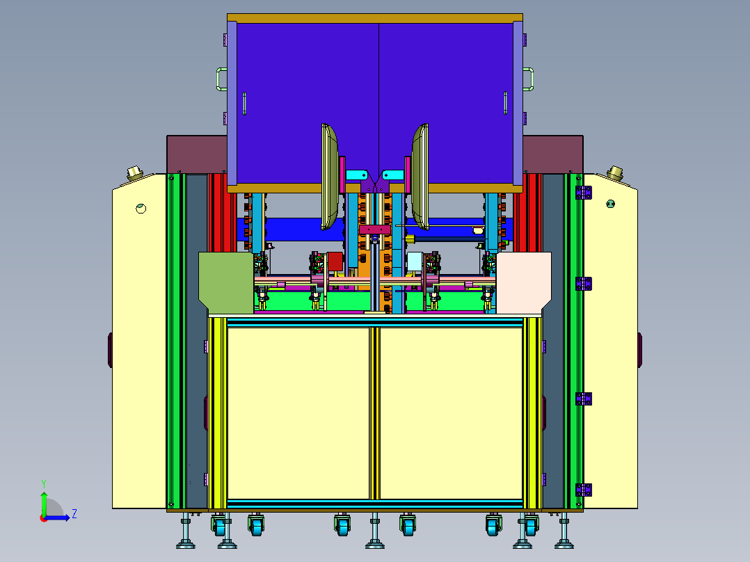 升降式电路板存放缓存装置左视图