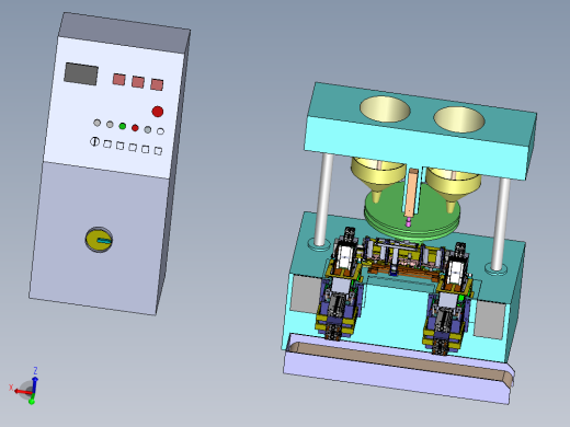 真空包装机（放袋、抽气、充气、热封）