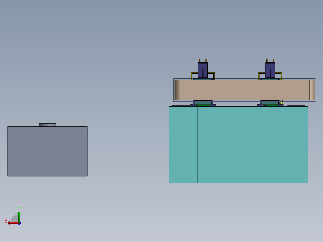 真空包装机（放袋、抽气、充气、热封）后视图
