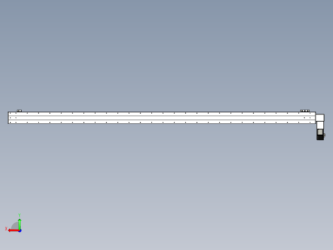 同步带滑台-半封闭B10-L90-S2500-L-P40-D3后视图