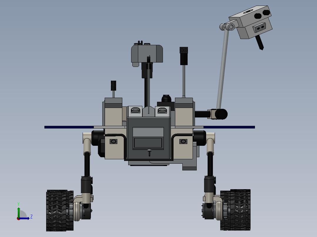 火星漫游者车左视图