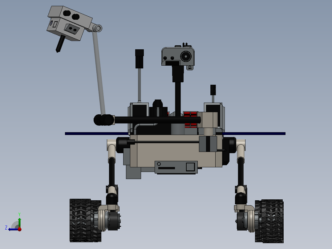 火星漫游者车右视图