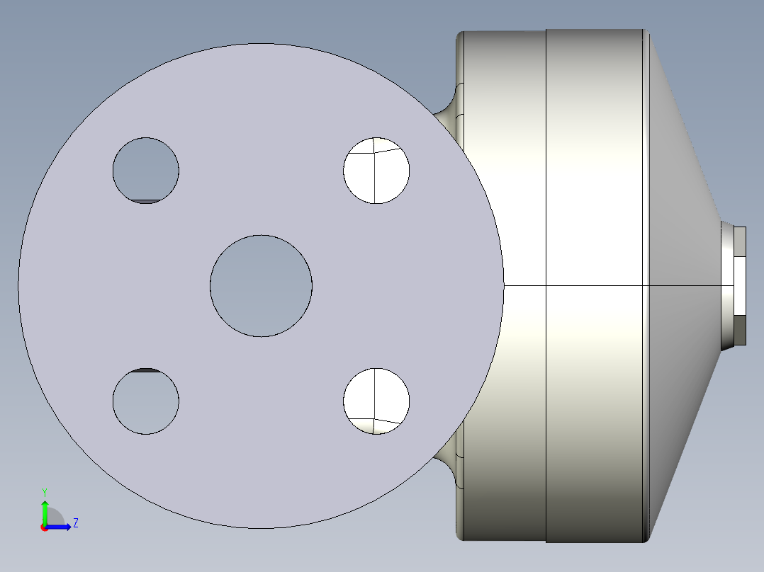 14KMOAVCP NO-DA 气动隔膜阀、常开型双作用，固定法兰，钻孔ANSI B16.5条款150 # FF。面对面根据EN 558-1 PVC-U左视图