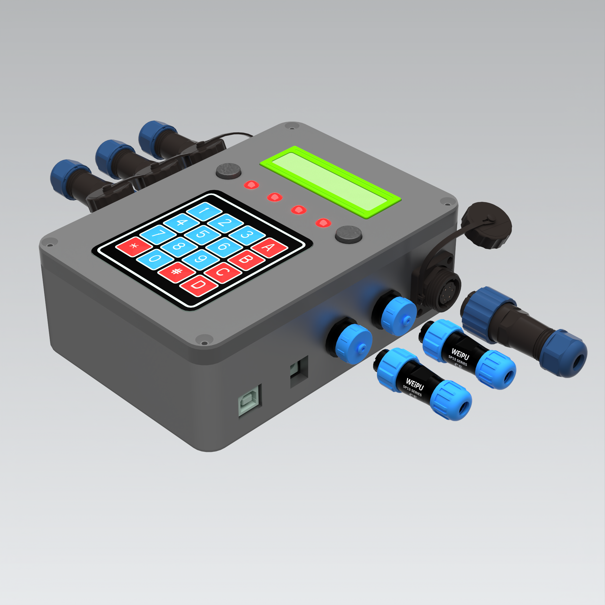 IOT Arduino超大机箱-LCD 1602串行-键盘- LED -按钮