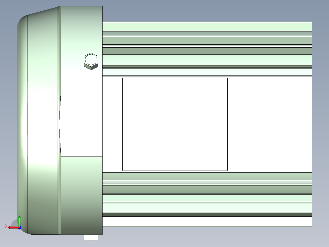 TSUBAKI脚底安装电机3D模型后视图