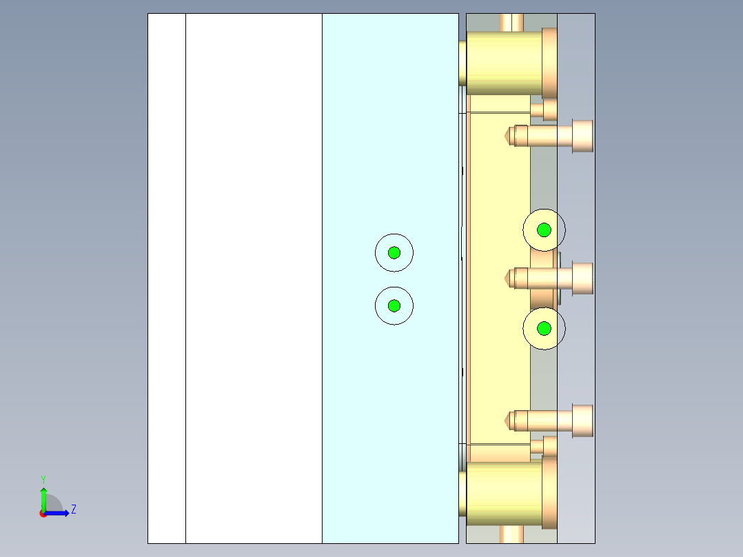 测温仪模具图左视图