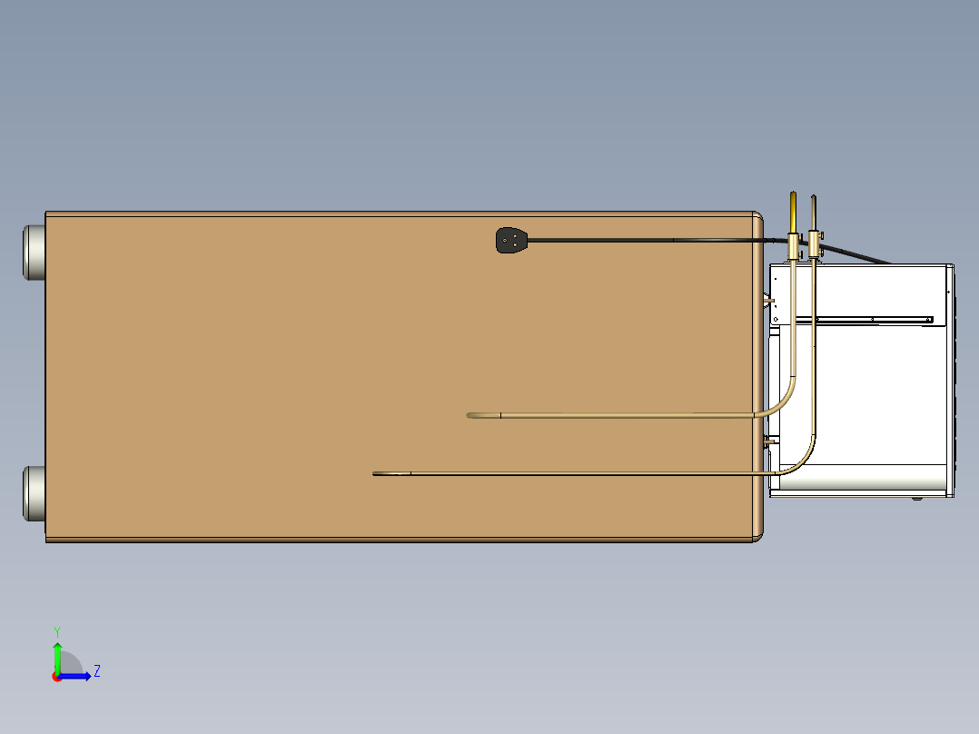 冷藏器风冷设备左视图