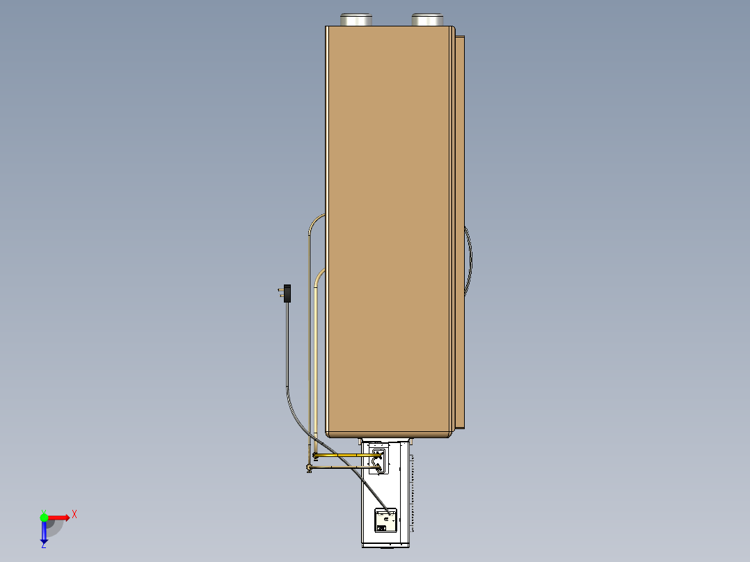 冷藏器风冷设备俯视图