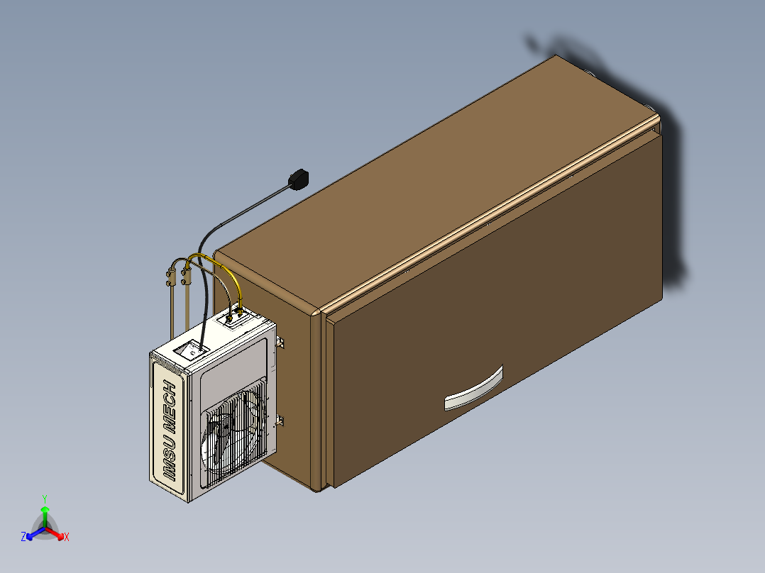 冷藏器风冷设备正等轴测图