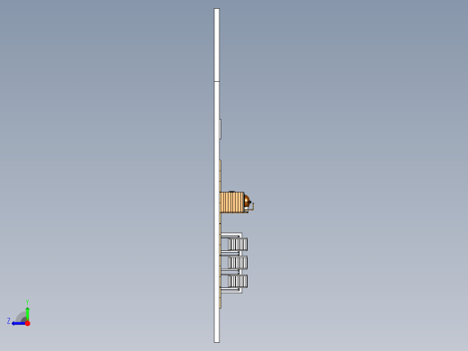 带韦伯的冰箱和水槽的室外厨房右视缩略图