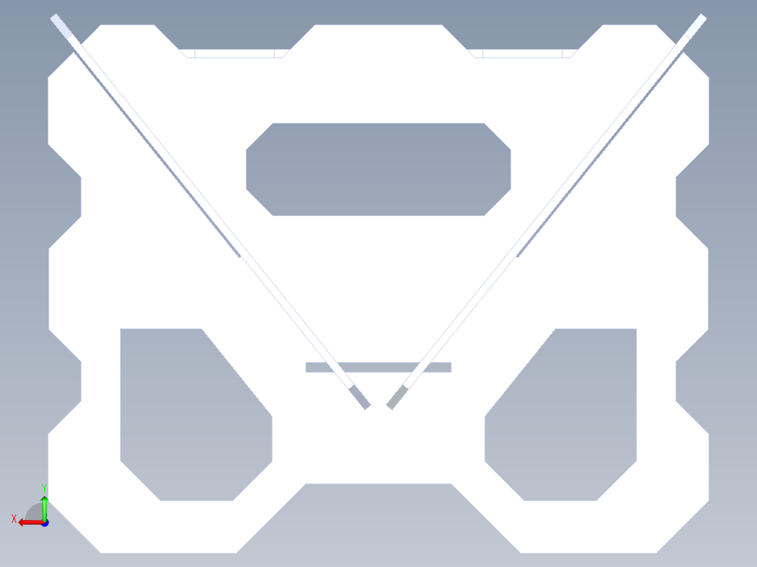 钣金便携式烧烤架后视图