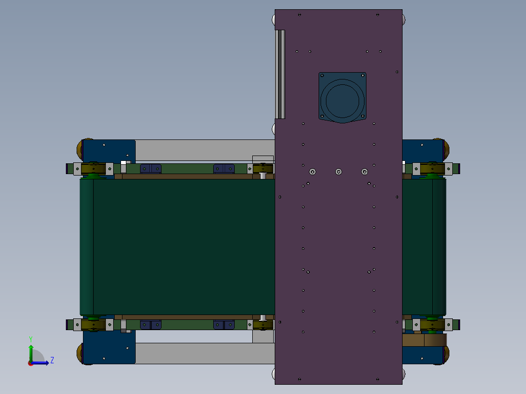 凸轮打磨机抛光机3D模型 非标自动化设备3D图纸3D模型左视图