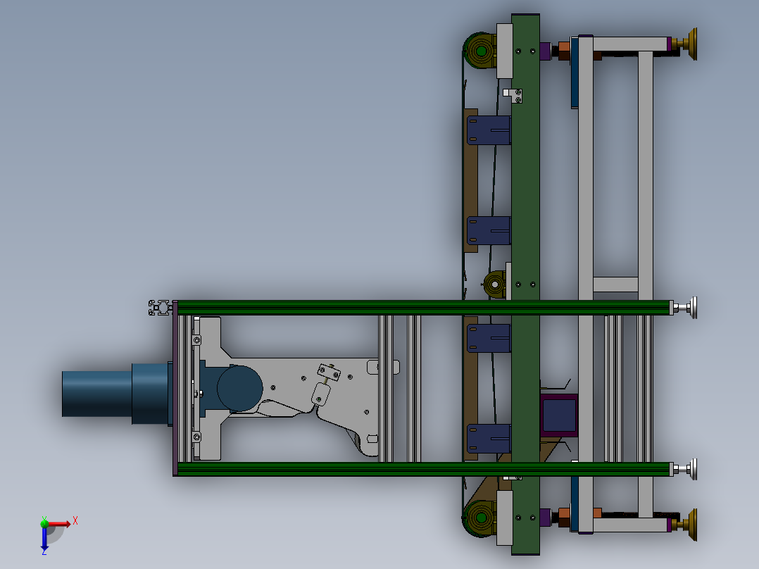 凸轮打磨机抛光机3D模型 非标自动化设备3D图纸3D模型俯视图