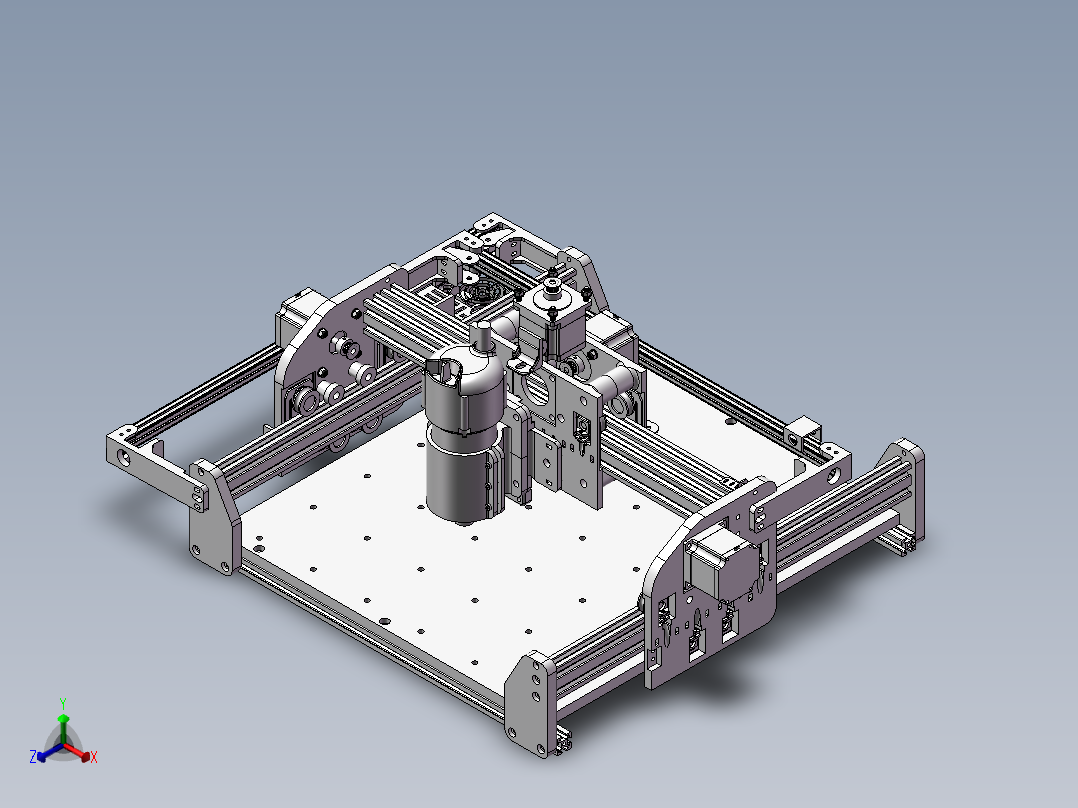 CNC数控打印机正等轴测图
