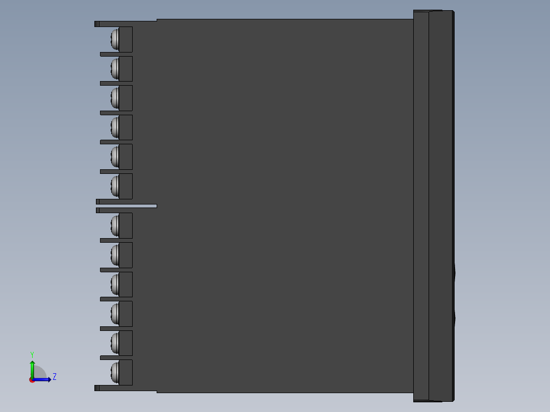 电器控制盒左视图