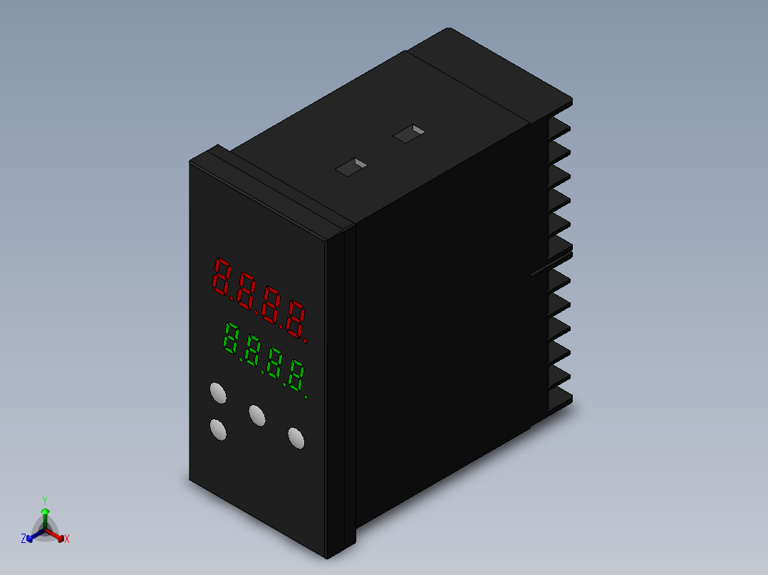 电器控制盒正等轴测图