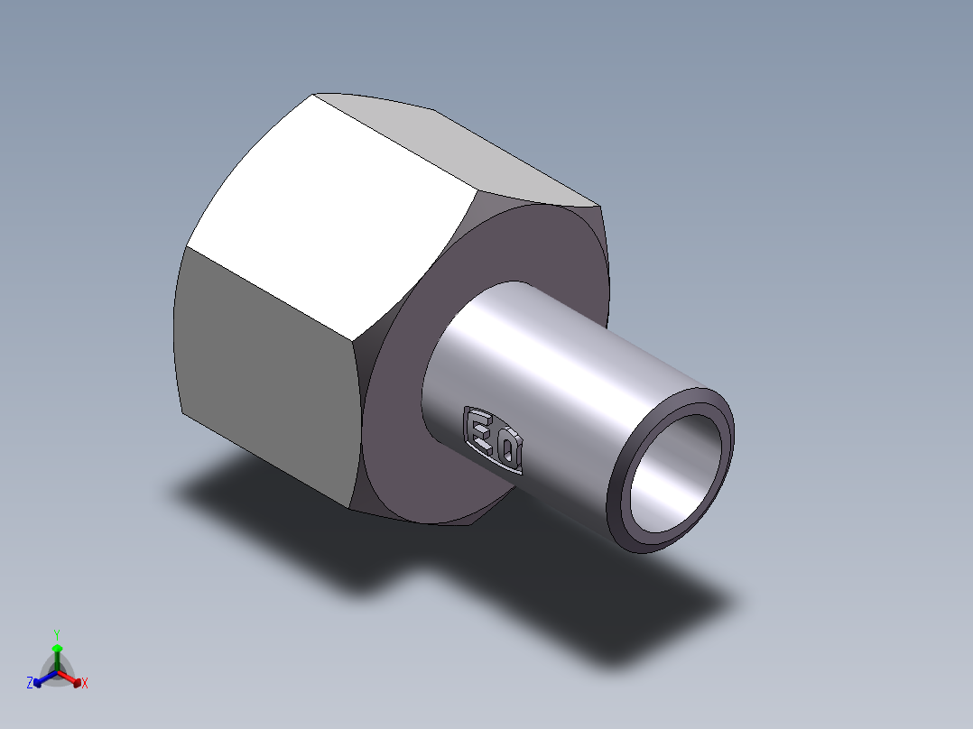 90度焊接接头、SKA14X2-正等轴测图