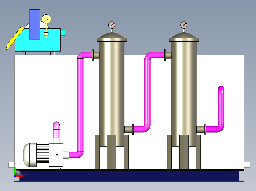微滤污水处理系统前视图