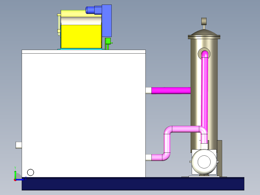 微滤污水处理系统左视图