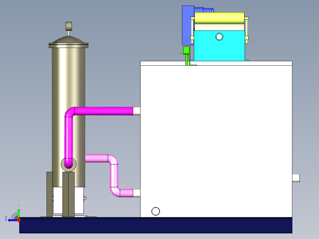 微滤污水处理系统右视图