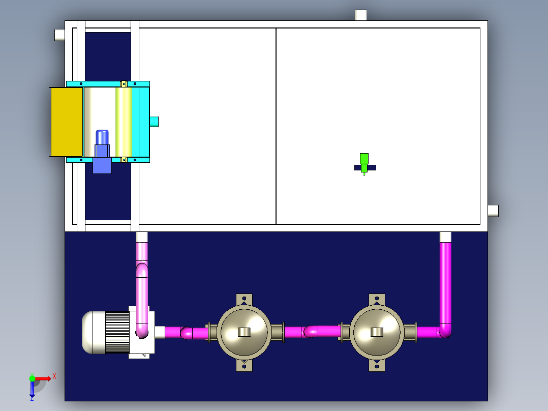 微滤污水处理系统俯视图