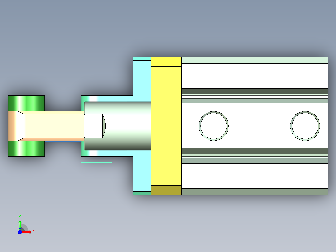 杠杆压紧机构前视图