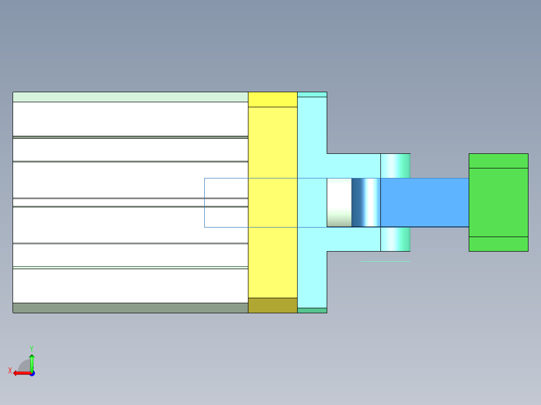 杠杆压紧机构后视图