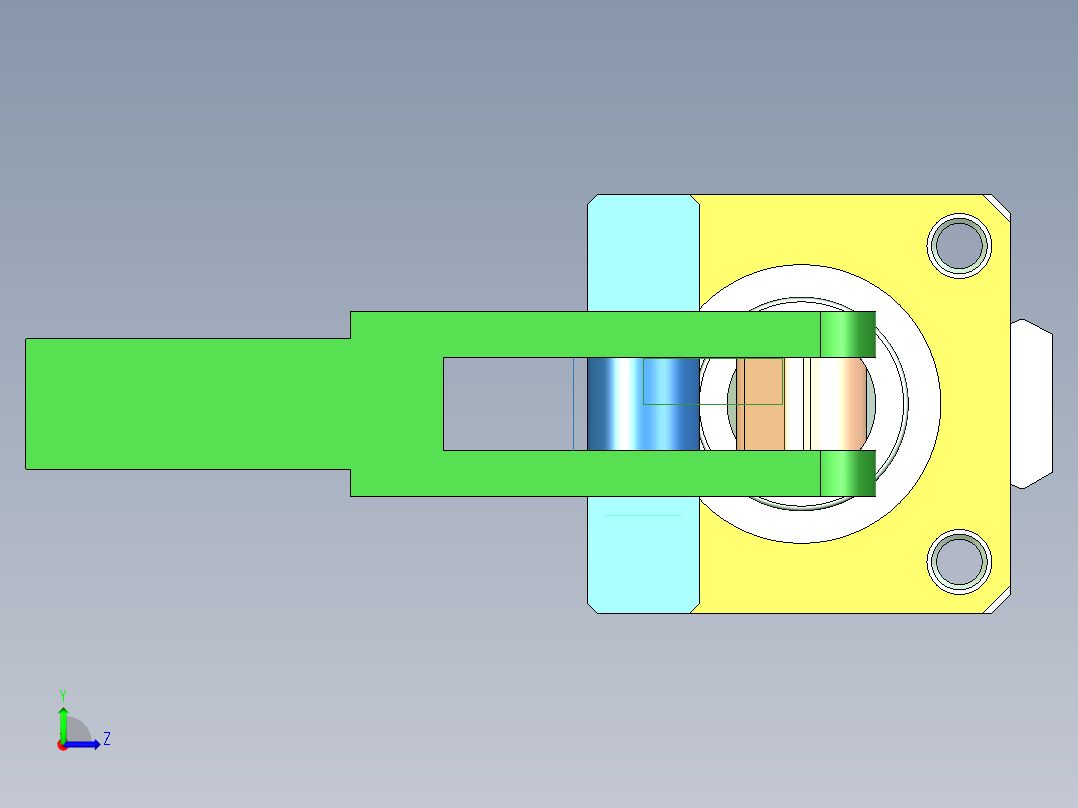 杠杆压紧机构左视图