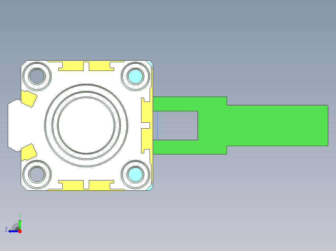 杠杆压紧机构右视图