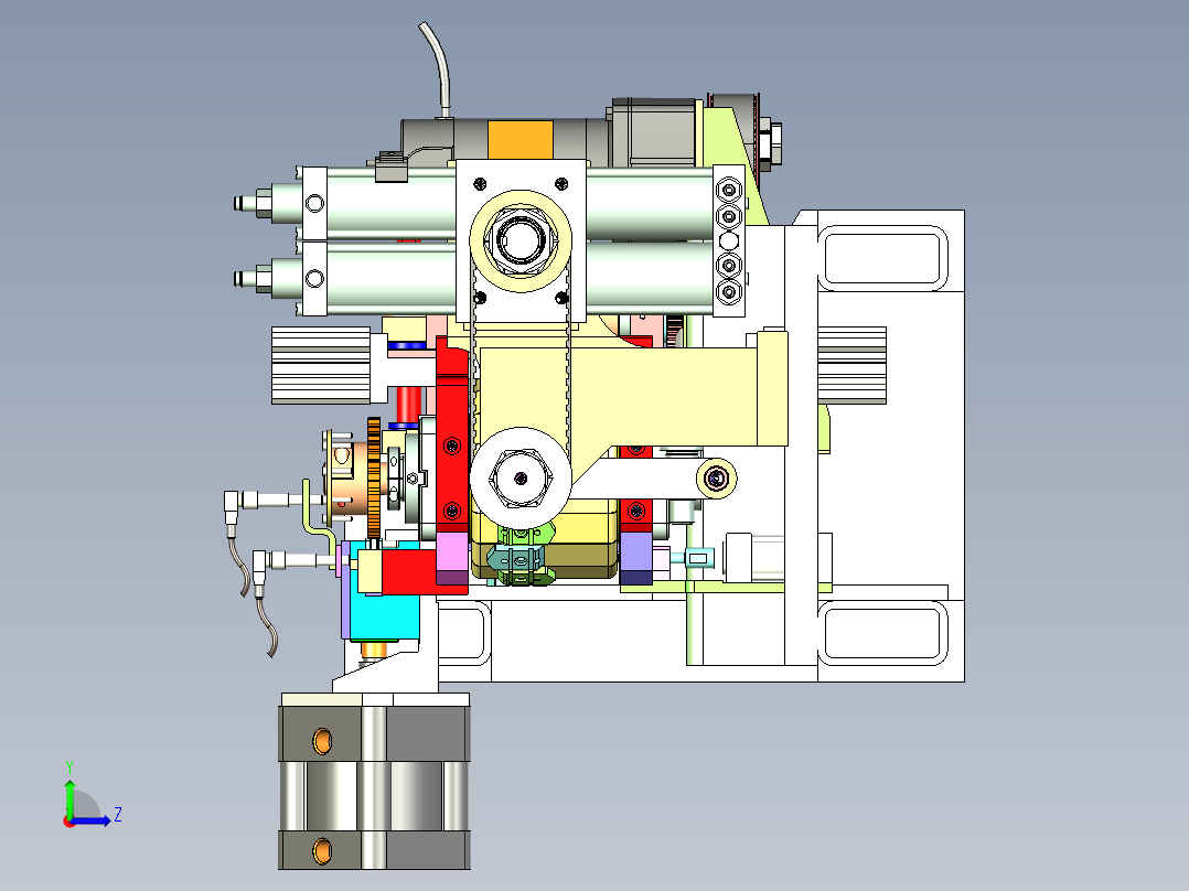 螺旋卷绕机（UG设计）左视图