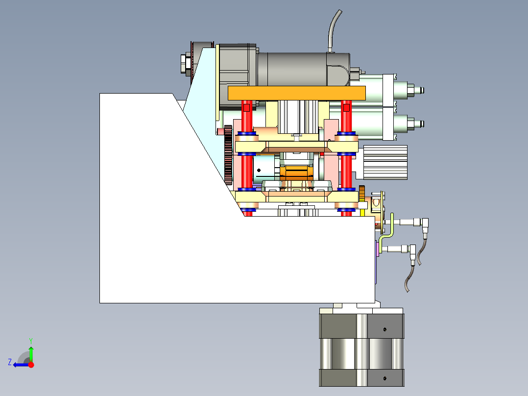 螺旋卷绕机（UG设计）右视图