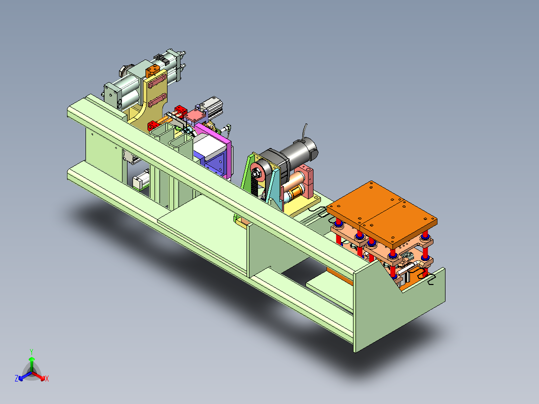 螺旋卷绕机（UG设计）正等轴测图