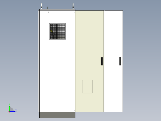 三柜组装万能断路器630A正装刀开关风机plc控制柜 55361左视缩略图