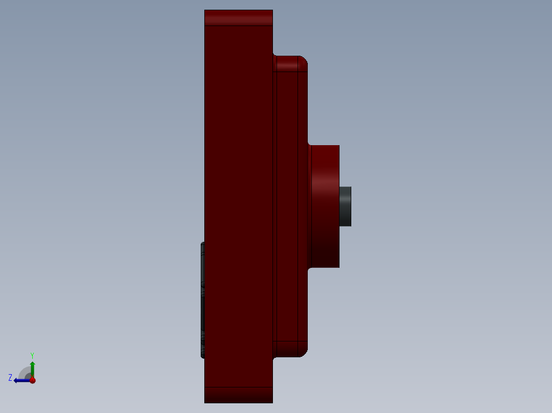 蜗轮蜗杆(10)右视图