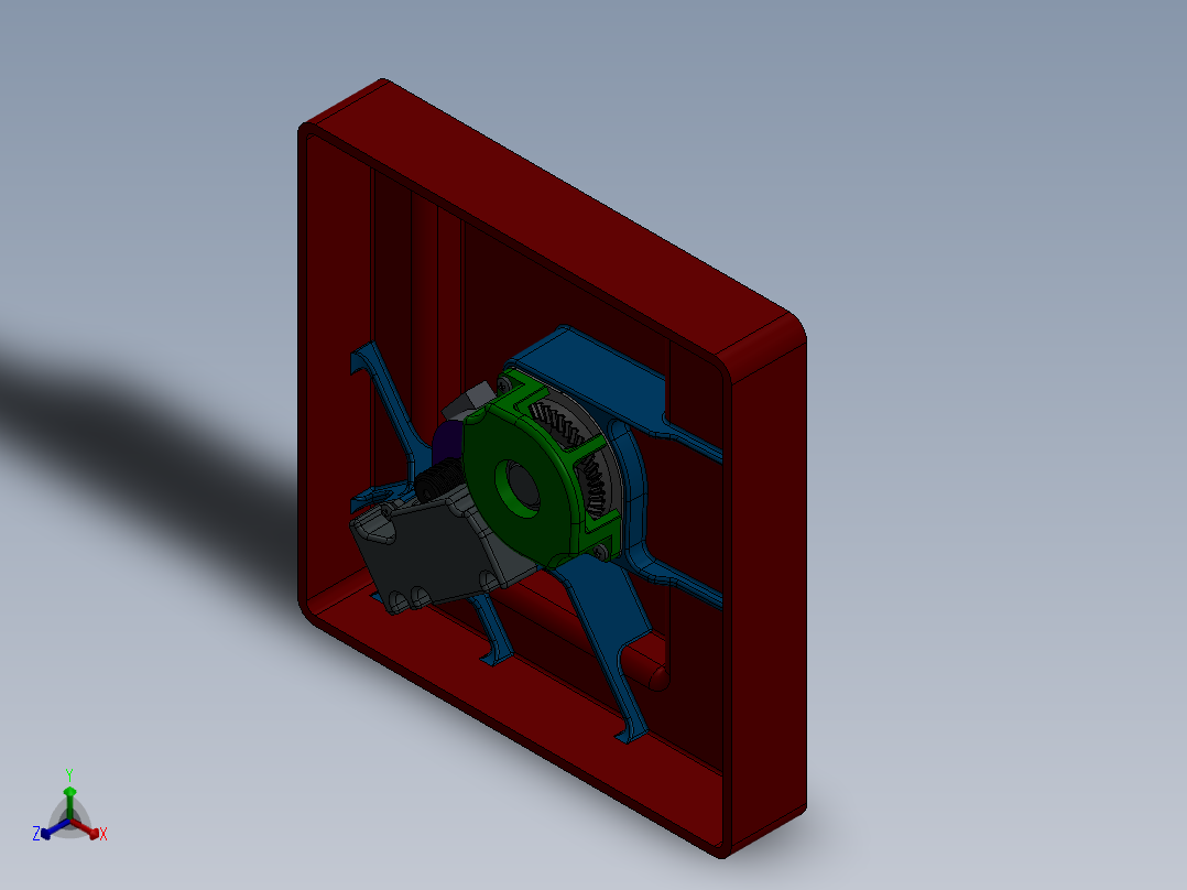 蜗轮蜗杆(10)正等轴测图