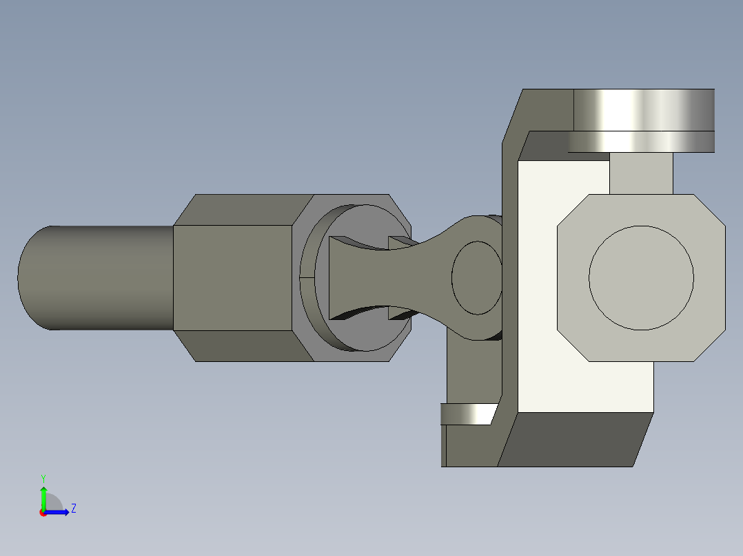 Angular Transmitor角度变换传动机构3D图纸 f3d sat格式左视图