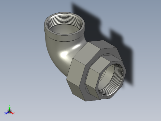 螺纹管活接-90°等径内丝弯头 DN40