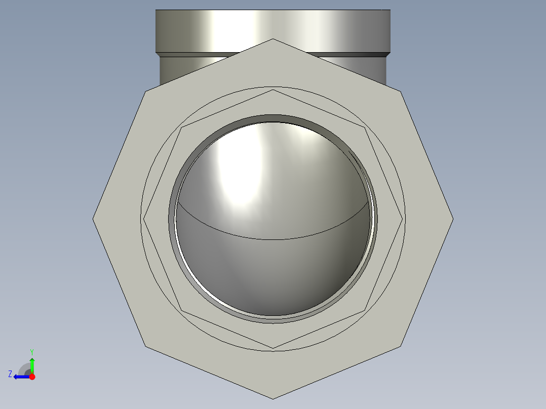 螺纹管活接-90°等径内丝弯头 DN40右视图