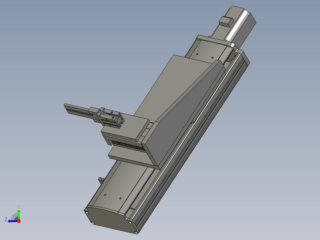透明袋拉料右视图