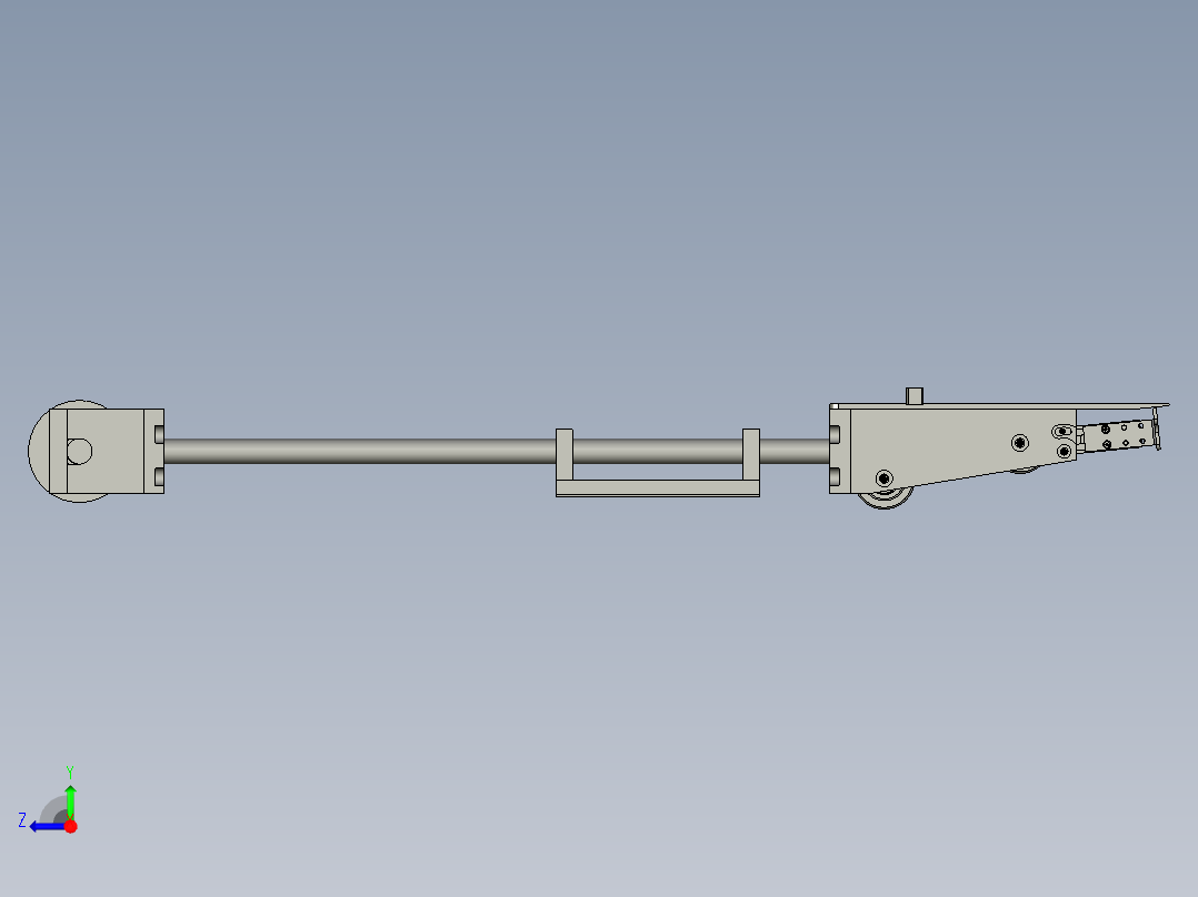 半自动标签贴标生产线设计-剥标组件-V1右视图