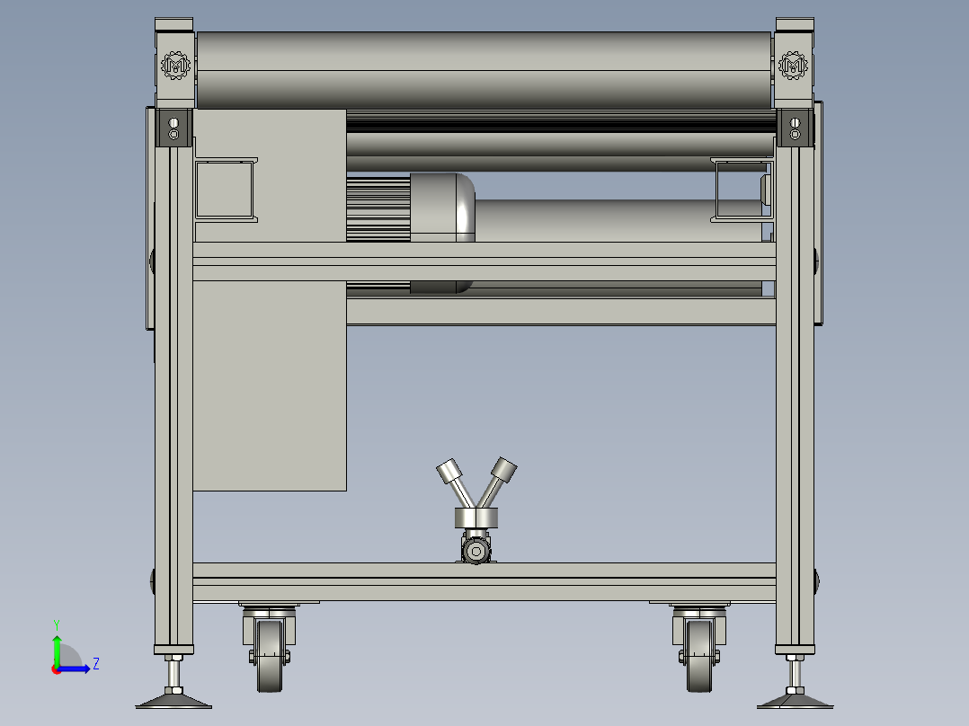 单层的皮带线左视图