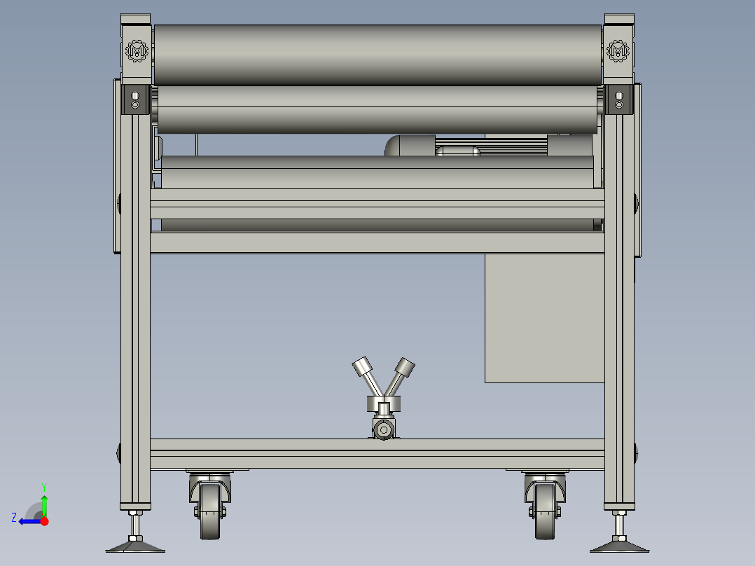 单层的皮带线右视图