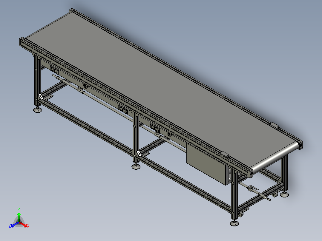 单层的皮带线正等轴测图