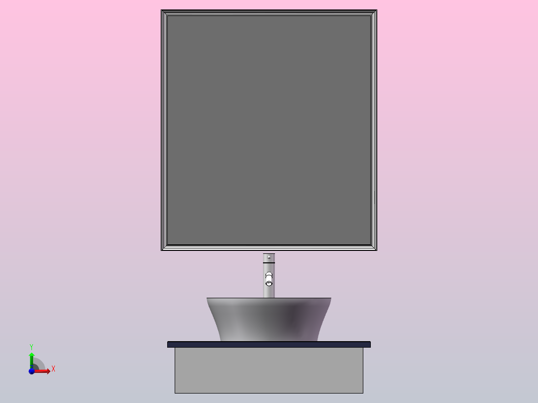 1位洗手盆,水龙头前视图