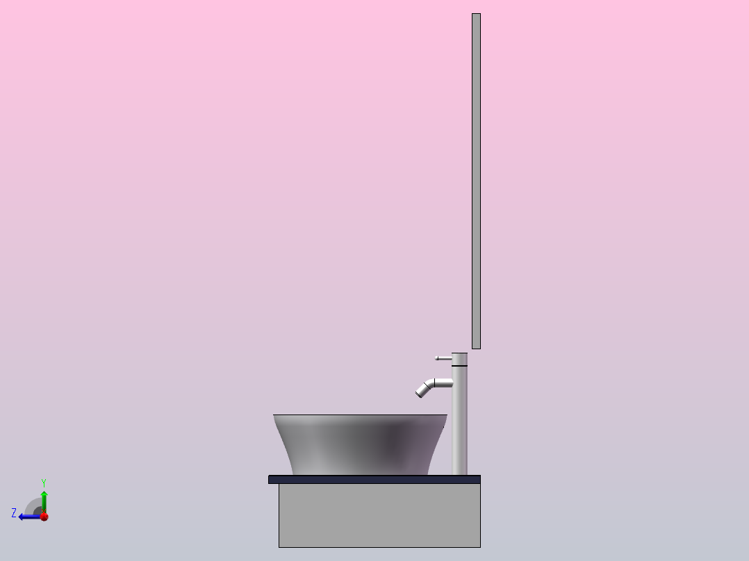 1位洗手盆,水龙头右视图
